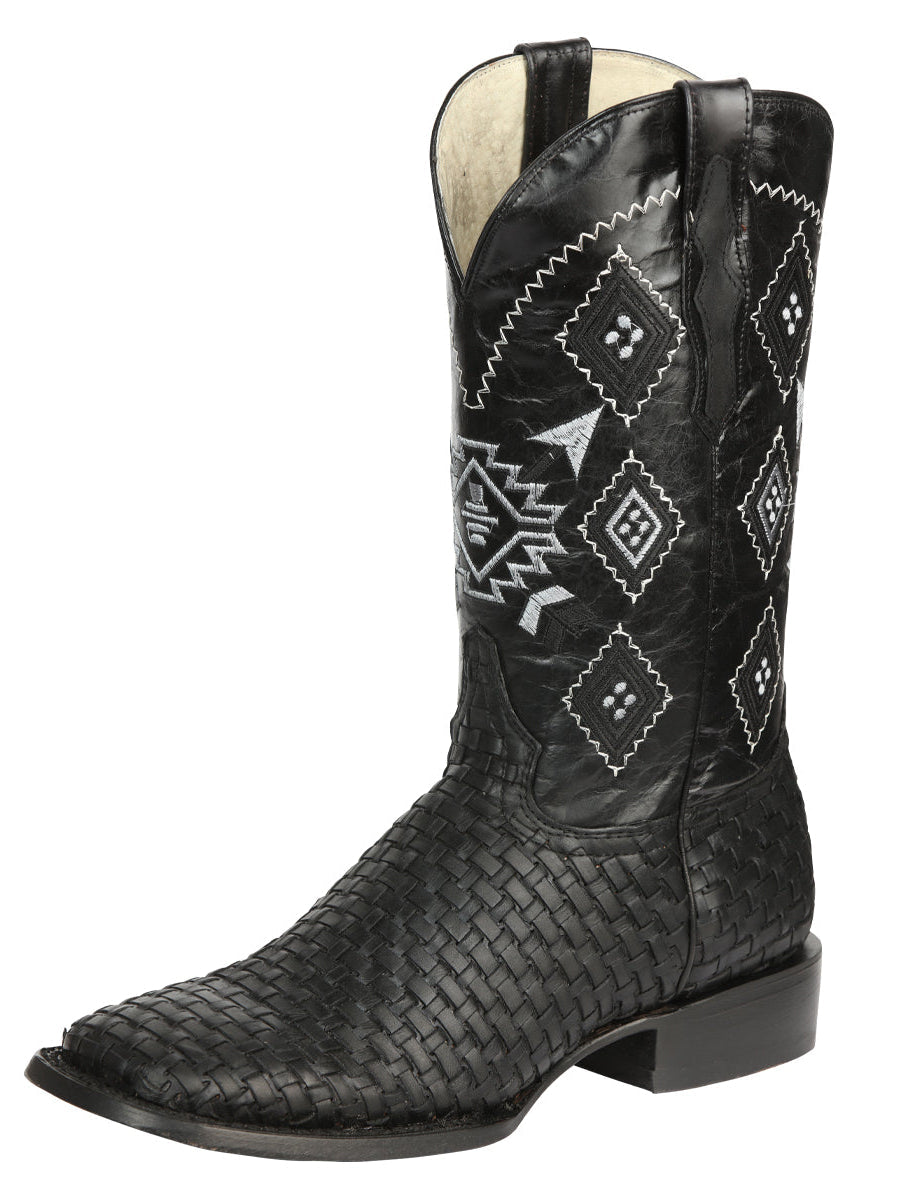 El General Men Petatillo Crazy Black Rodeo Boots
