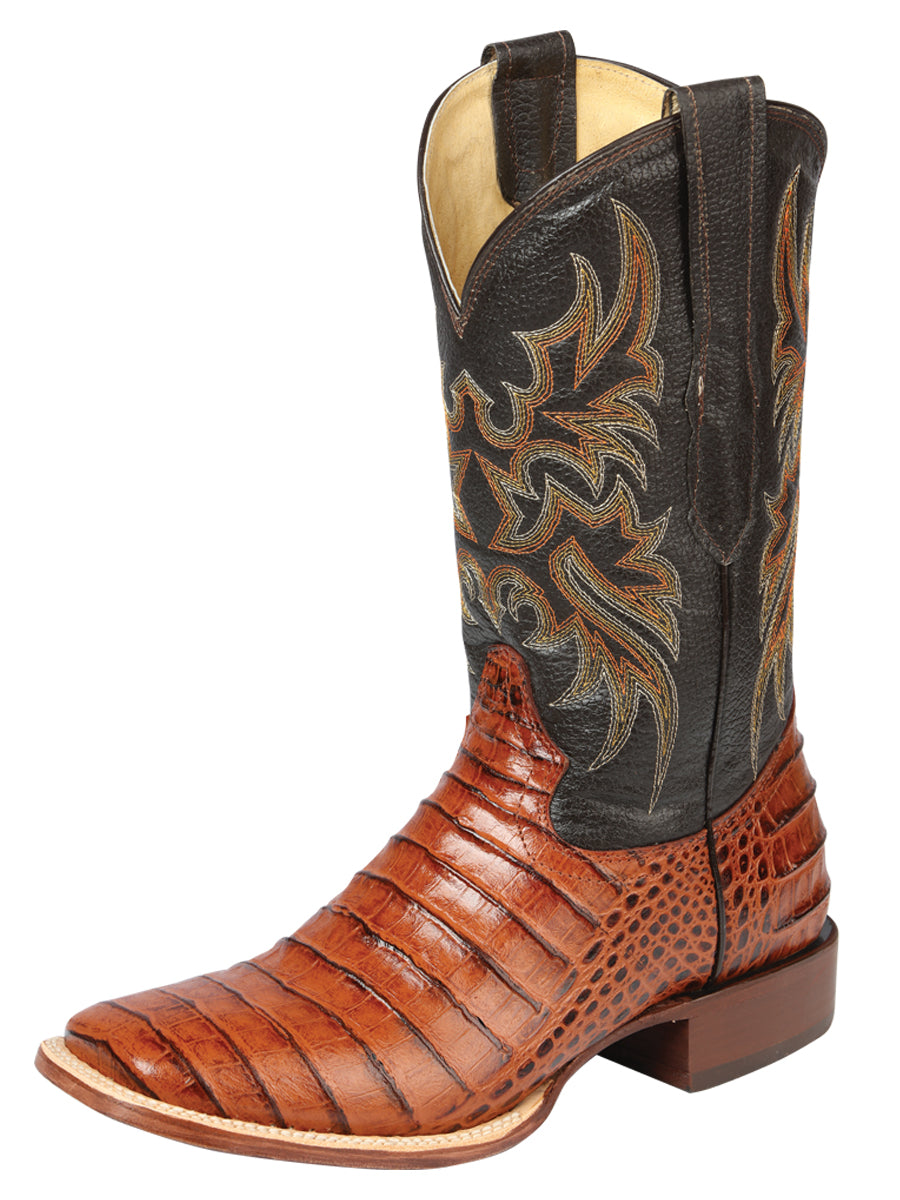 Rodeo - Printed Alligator leather boots - Cognac