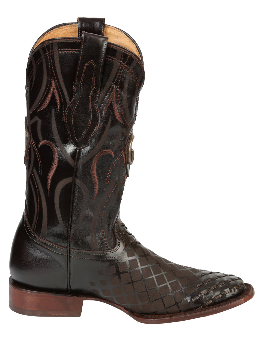 Mens Rodeo Boots El General Pull-Up Leather Brown