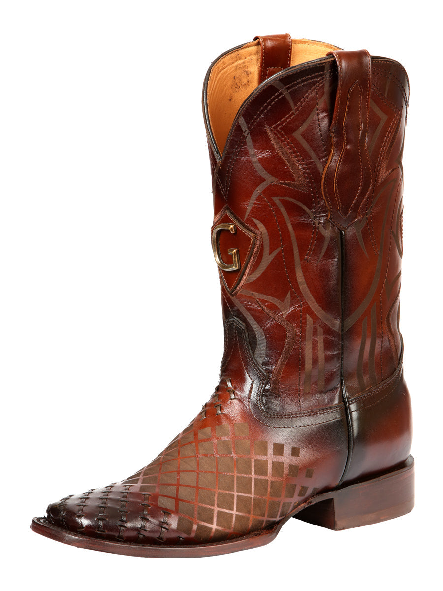 Mens Rodeo Boots El General Pull-Up Leather Tabacco