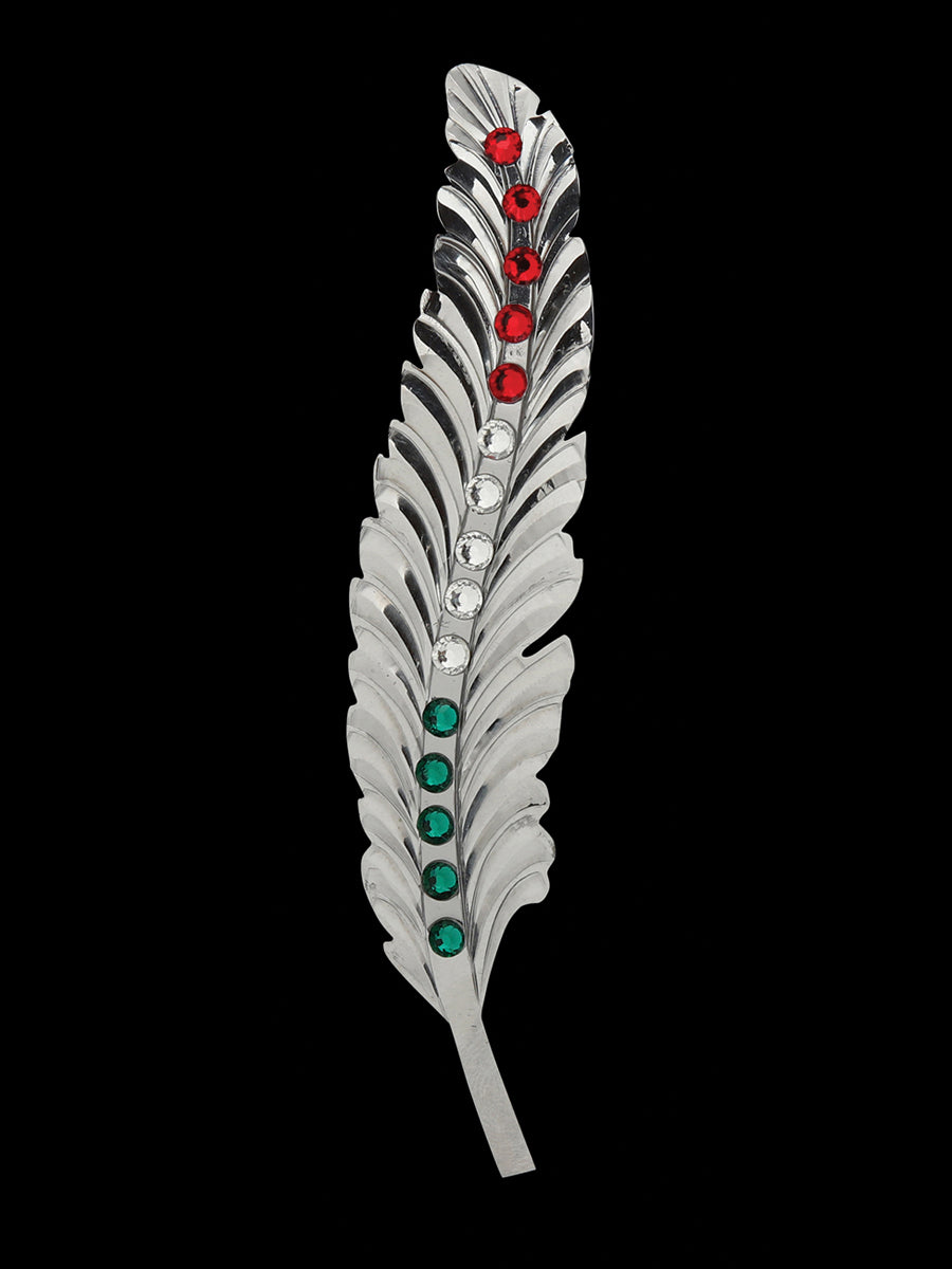 Decorative Feather with Stone Detail