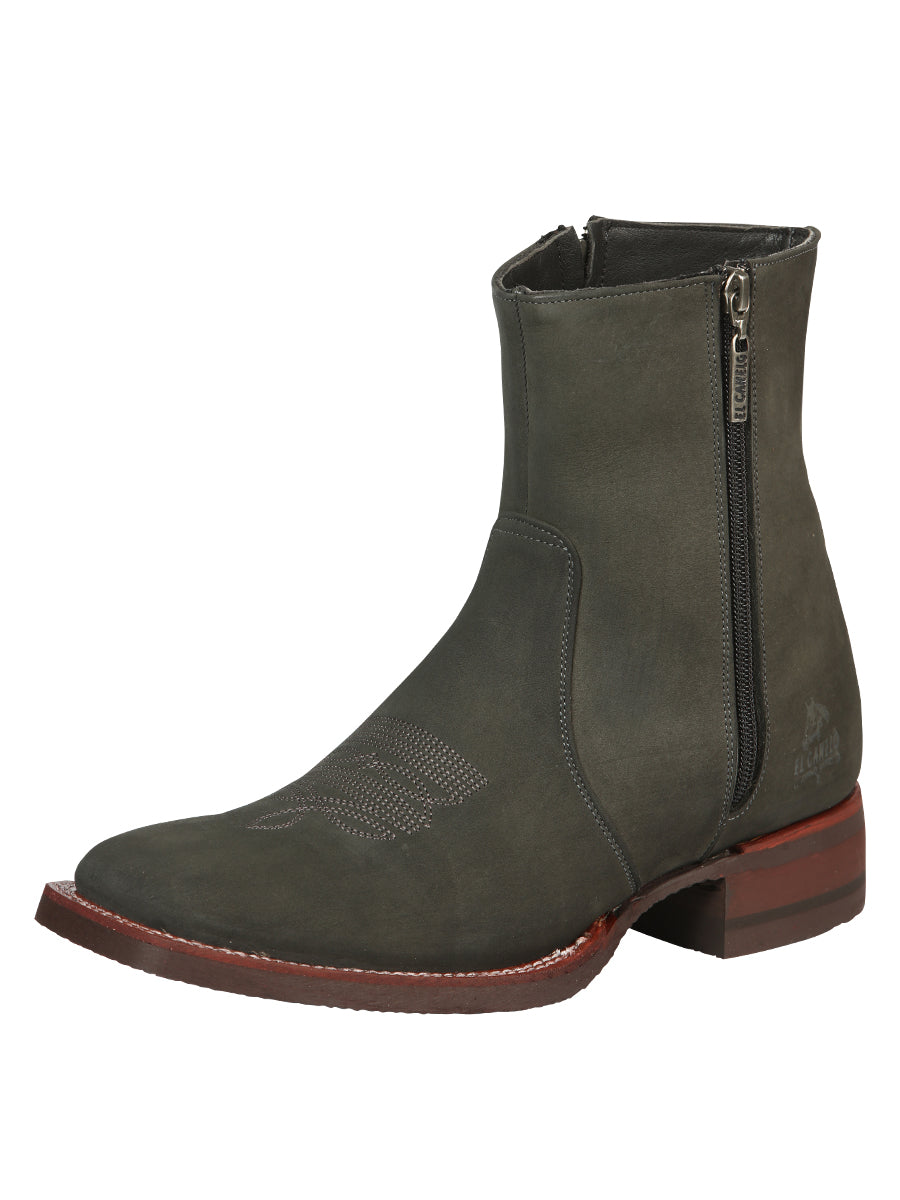 Botines El Canelo para hombre color nobuck gris