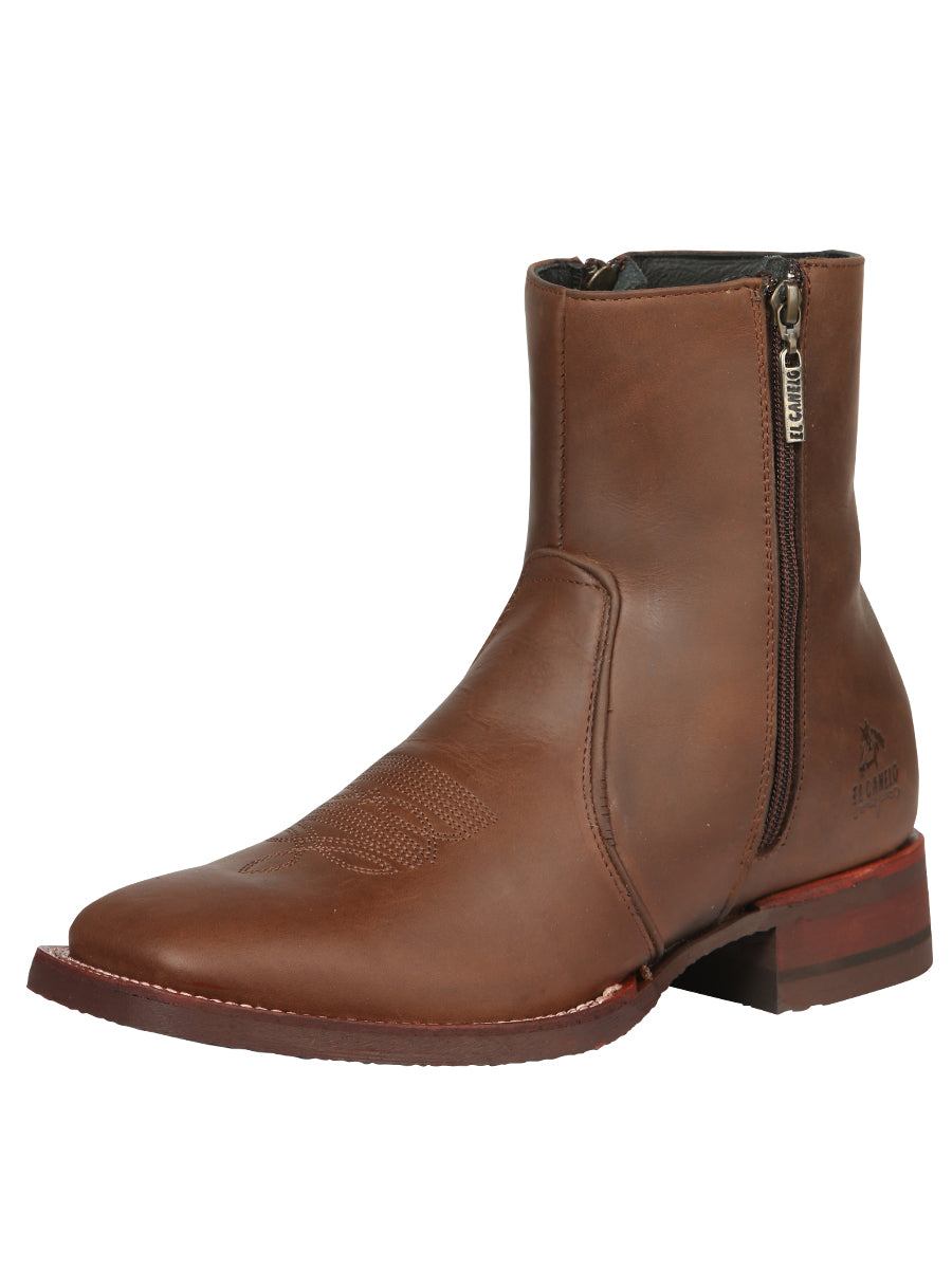 Botines de Hombre El Canelo Cuero Loco Madera