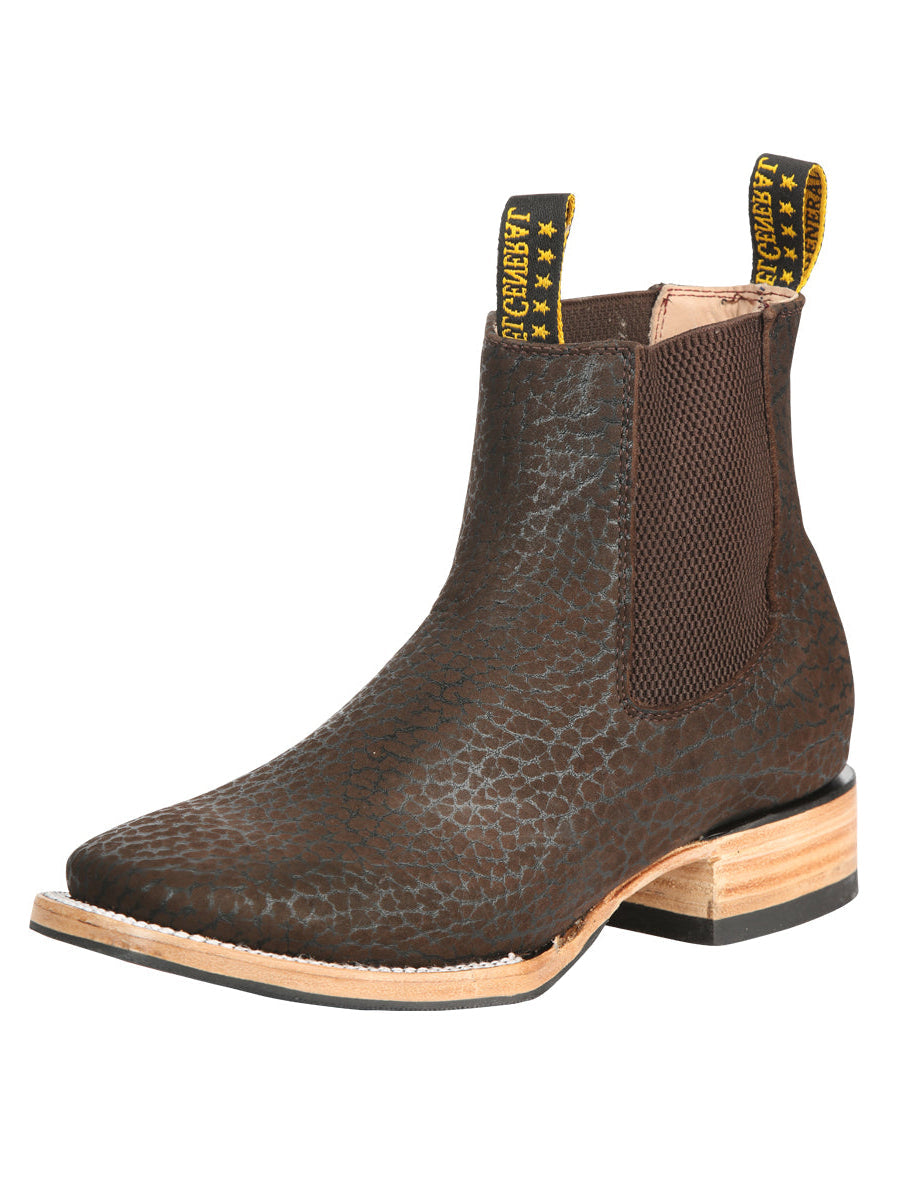 El General Men Ankle Boots Bull Neck Leather Moka