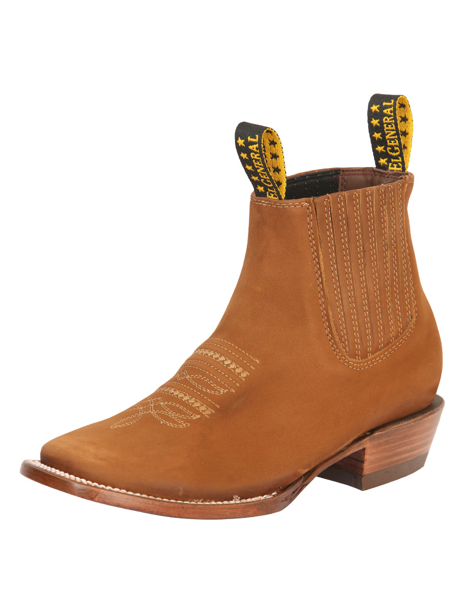 El General Men Ankle Boots Nobuck Oro Viejo