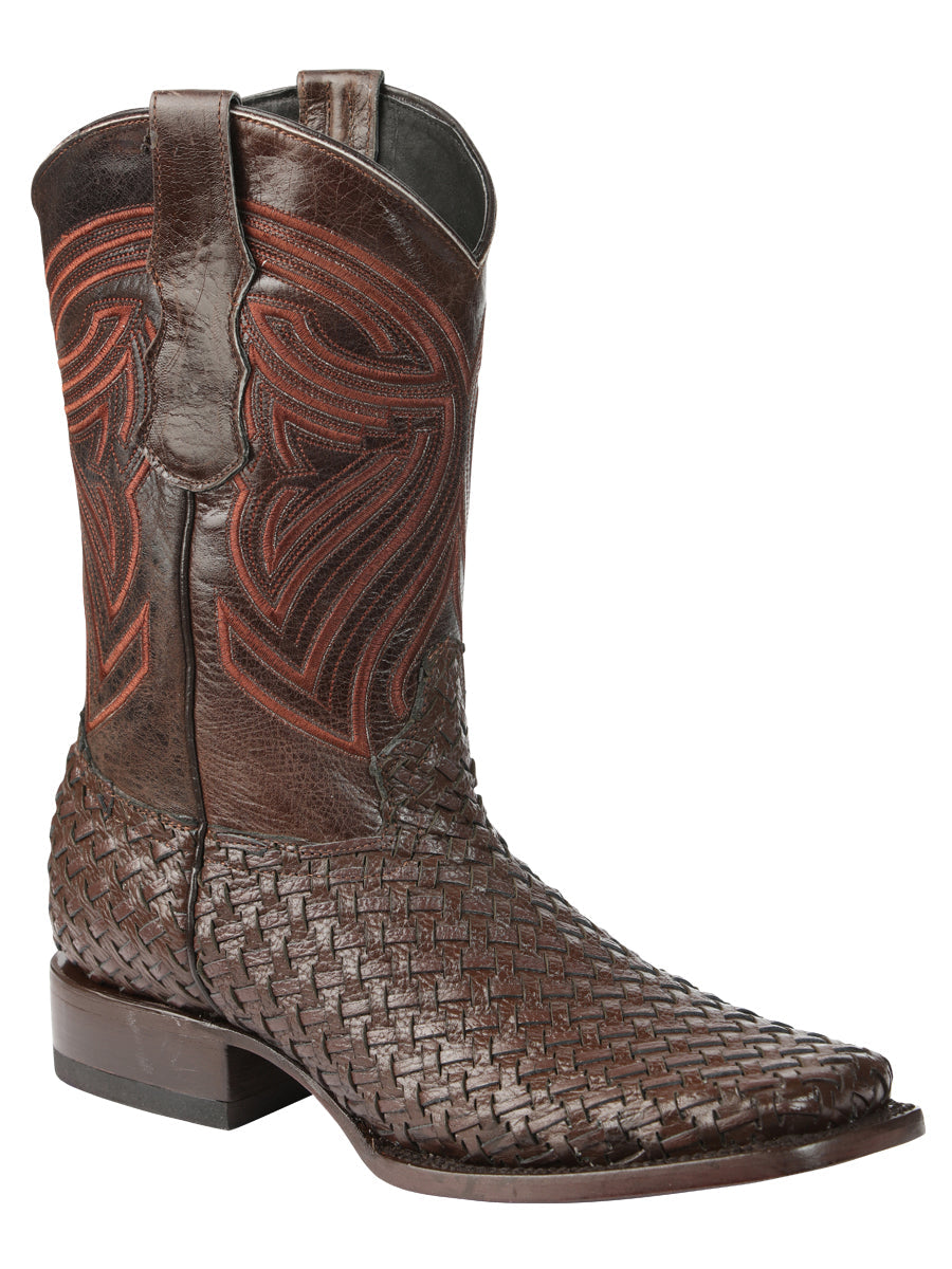 Botas de rodeo de cuero para hombre El General Petatillo Brown