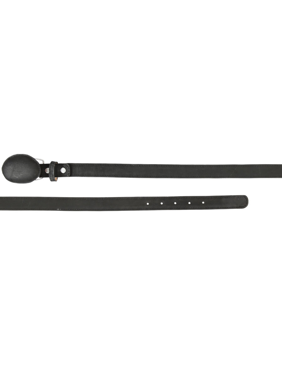 Cinturón Western para niños de nobuck negro