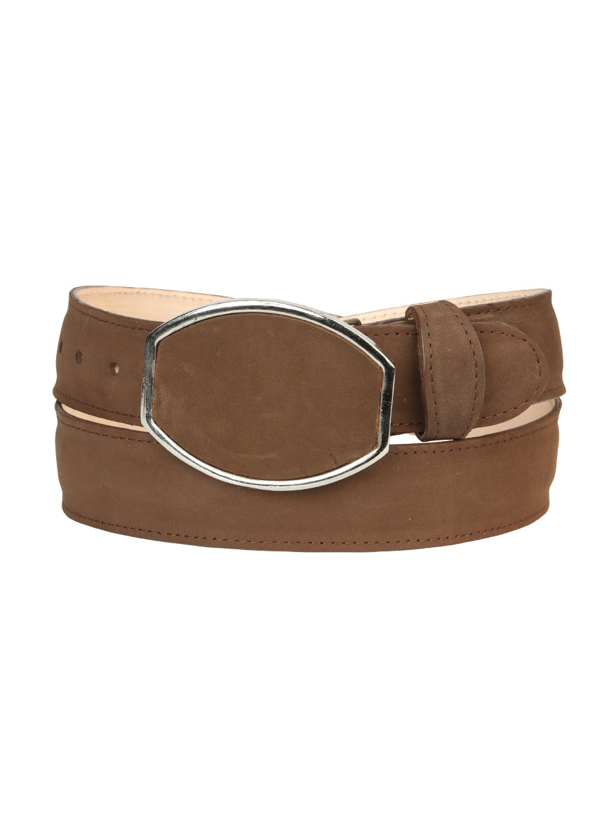 Cinturón Western para hombre El General Nubuck Camel