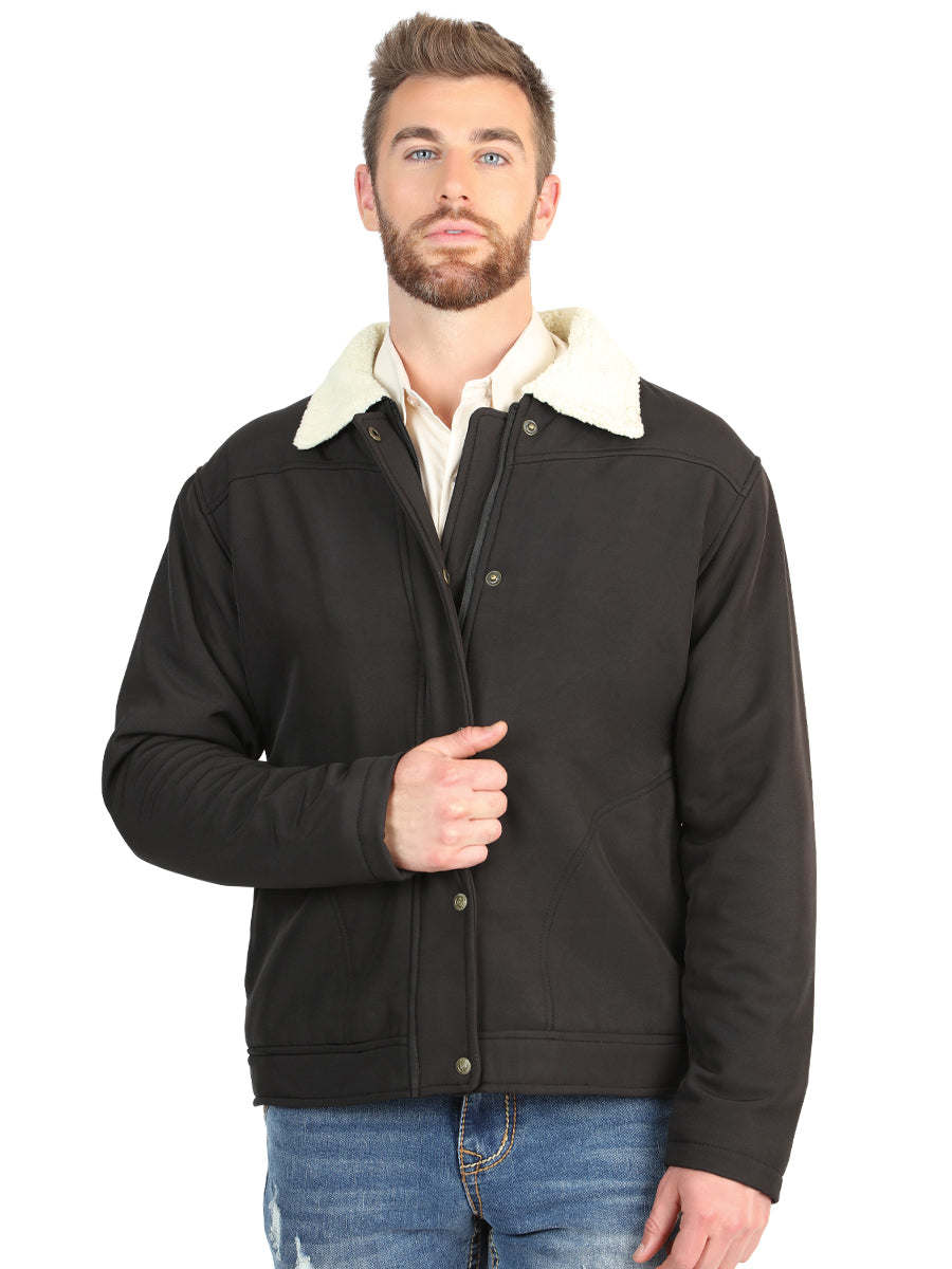 El General Men’s Black Sherpa-Lined Soft Shell Jacket