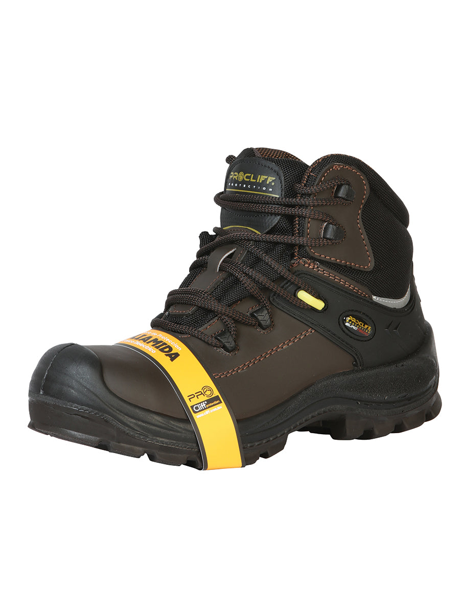 Procliff Protection Lace-Up Work Shoe- Brown