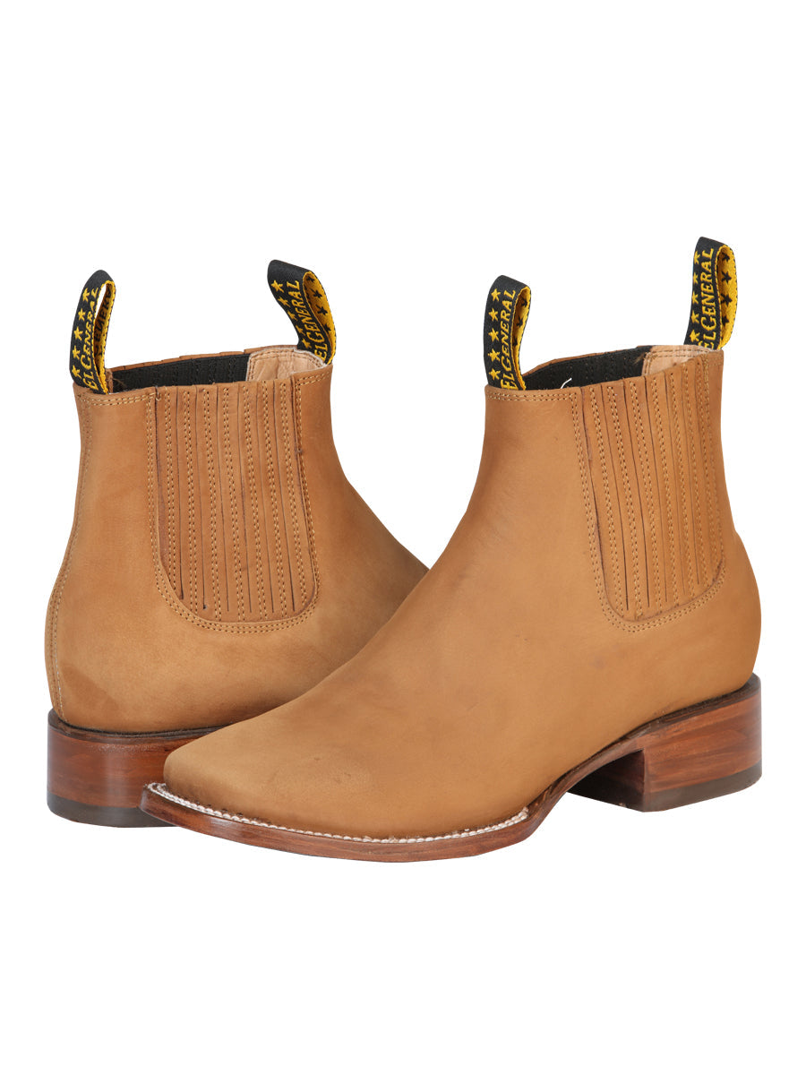 Square Toe Ankle Boot - Vintage Gold