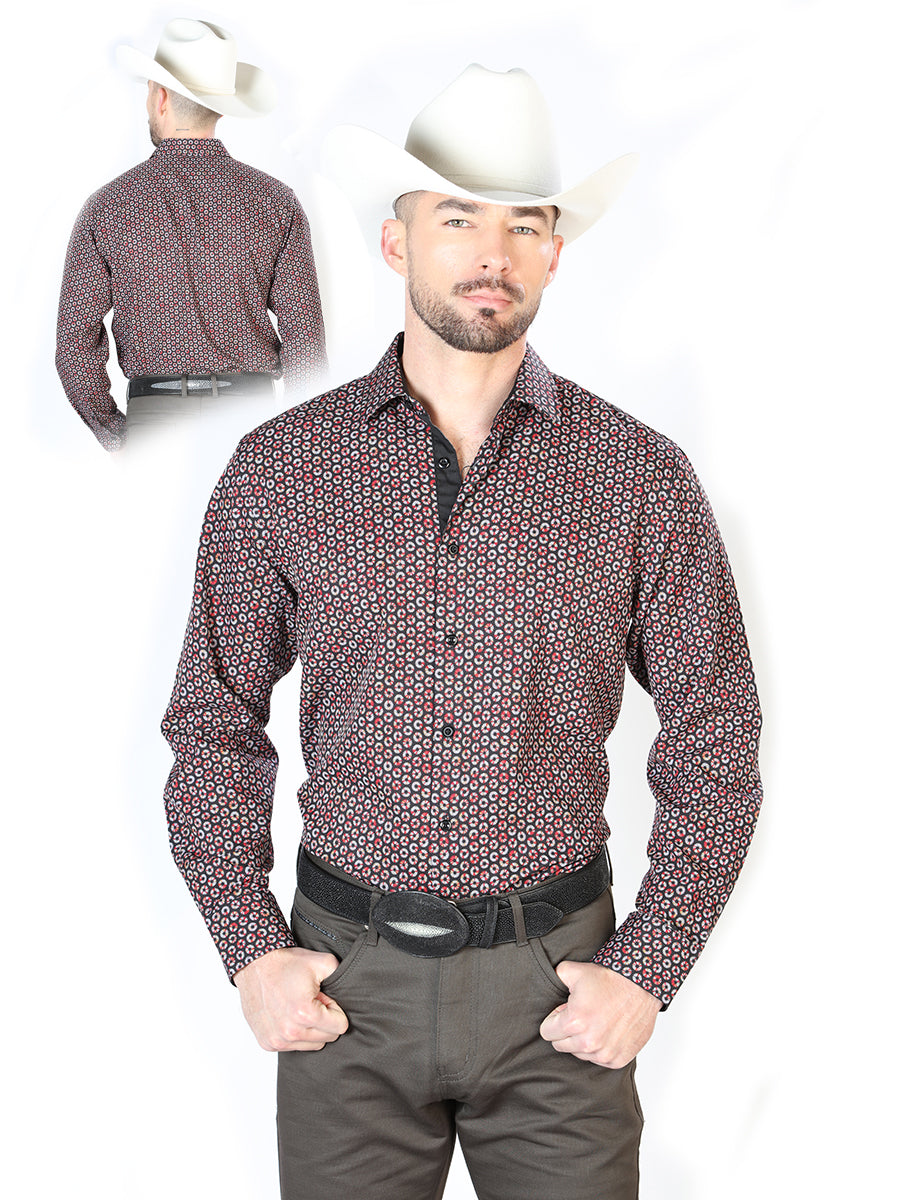 Black And Red Long Sleeve Shirt