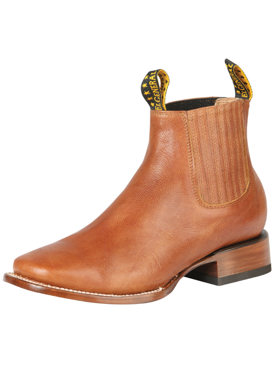 Sqaure Toe Ankle Boot - Tejas Ocre