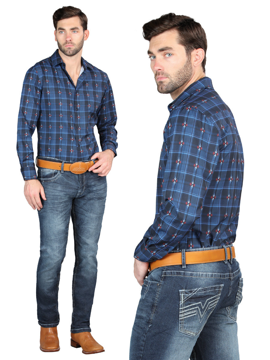 El Norteño Medium Blue Skinny Stretch Pants Mod. 126631