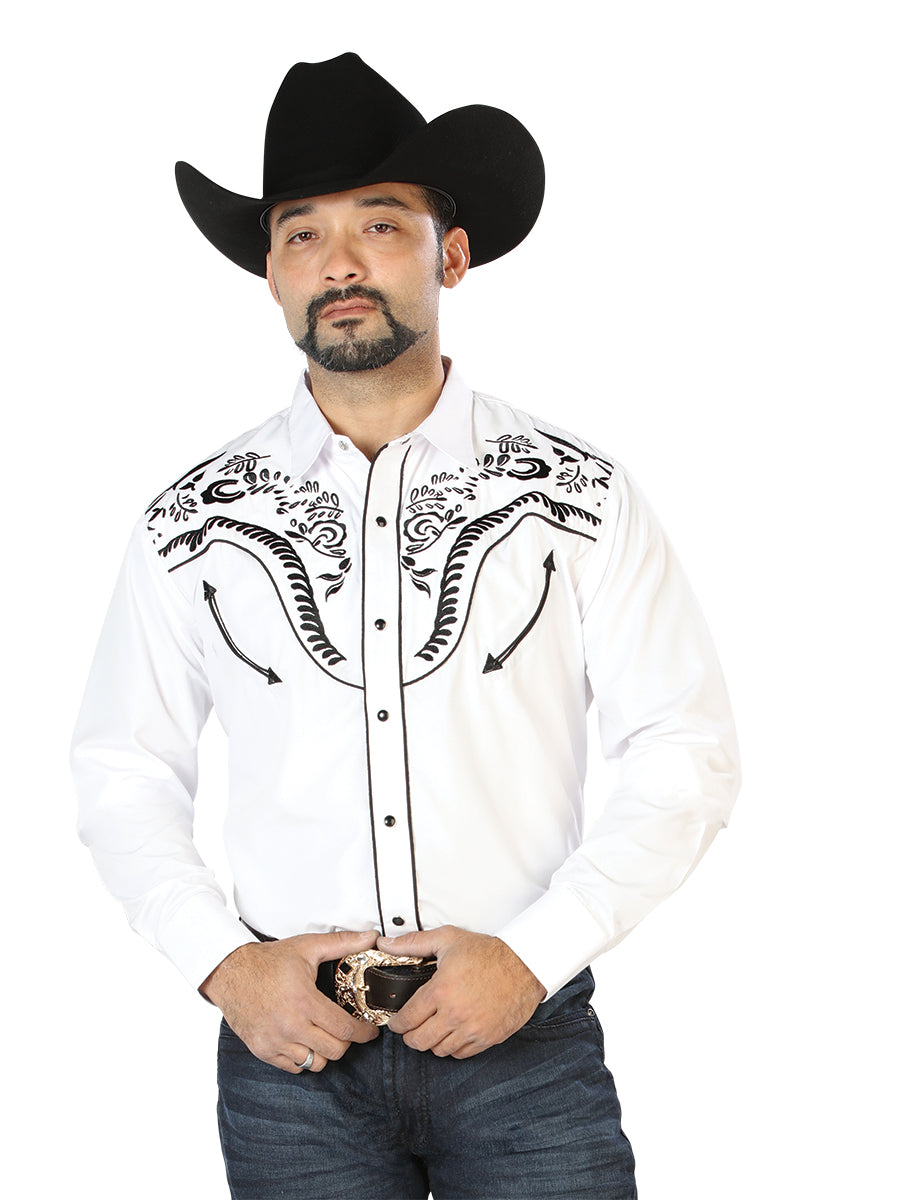 El Señor de los Cielos Embroidery Shirt Black/White 126711