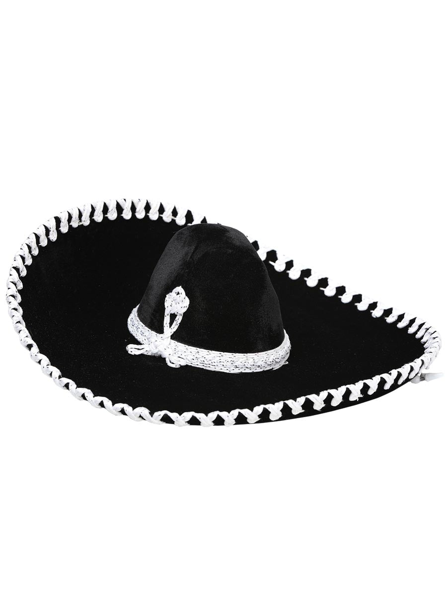 Mexican Artisanal Kids Charro Hat Velvet Black/Silver