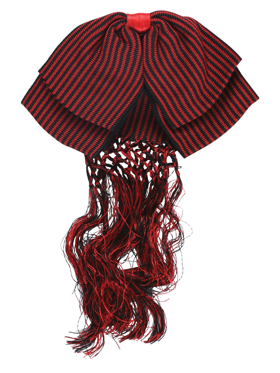 Mexican Charro Bow Tie 85% Articela 15% Polyester Red/Black