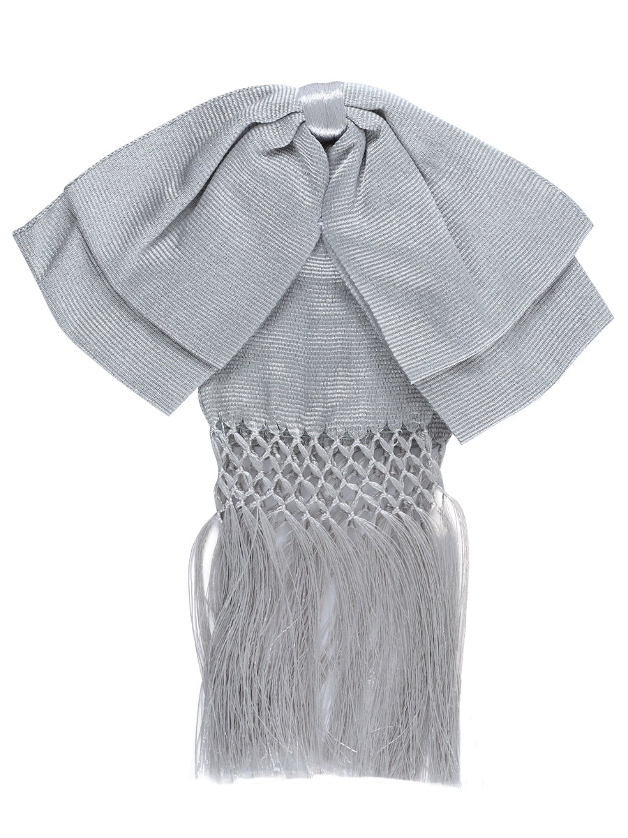 Mexican Charro Bow Tie 85% Articela 15% Polyester Silver