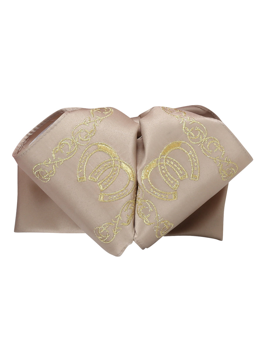 Mexican Charro Bow Tie 100% Polyester Khaki/Gold