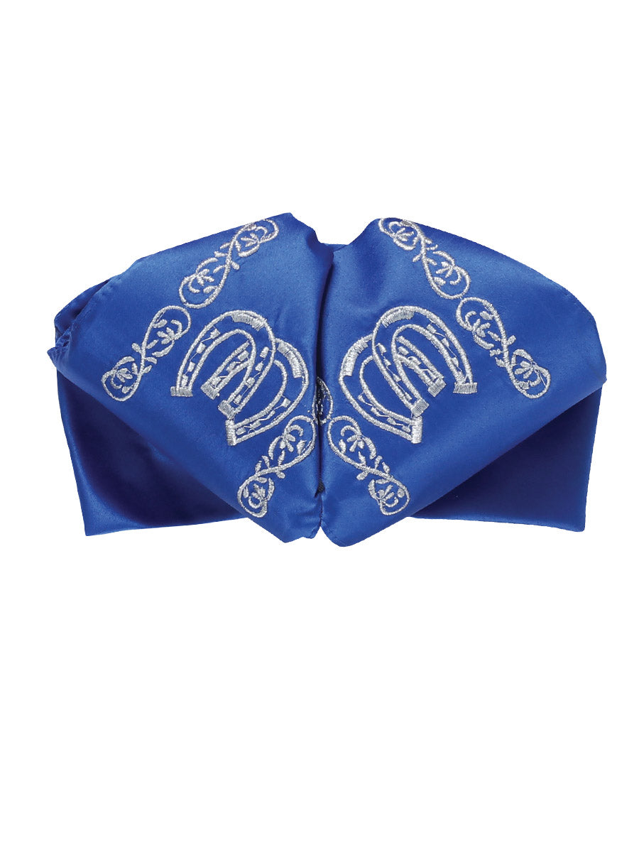 Adulto
Pajarita Charra Mexicana 100% Poliéster Azul Rey/Plata 601600