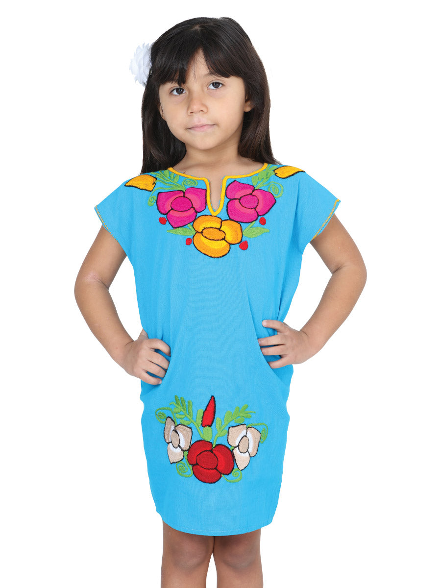 Mexican Girl's Dress Blue