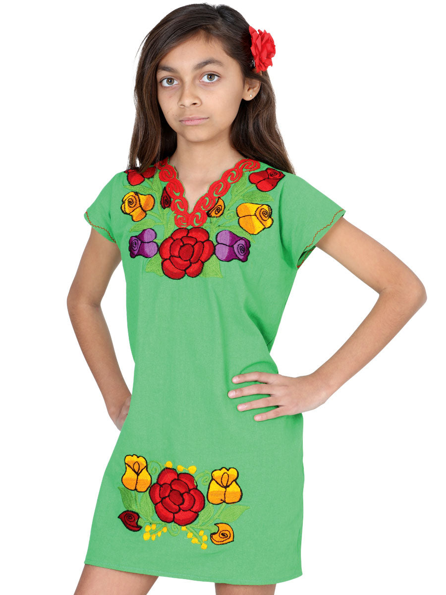 Mexican Girl's Dress Green