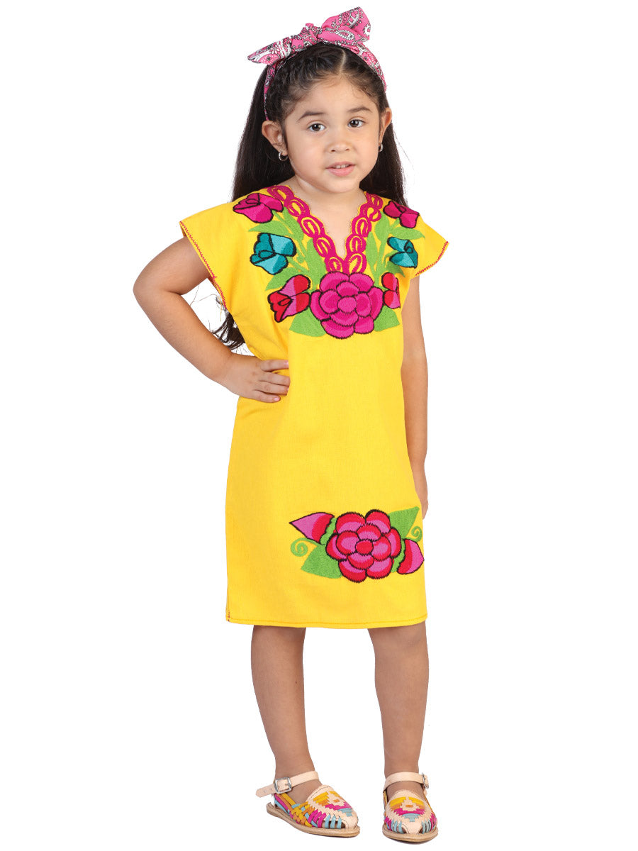 Mexican Girl's Dress Yellow
