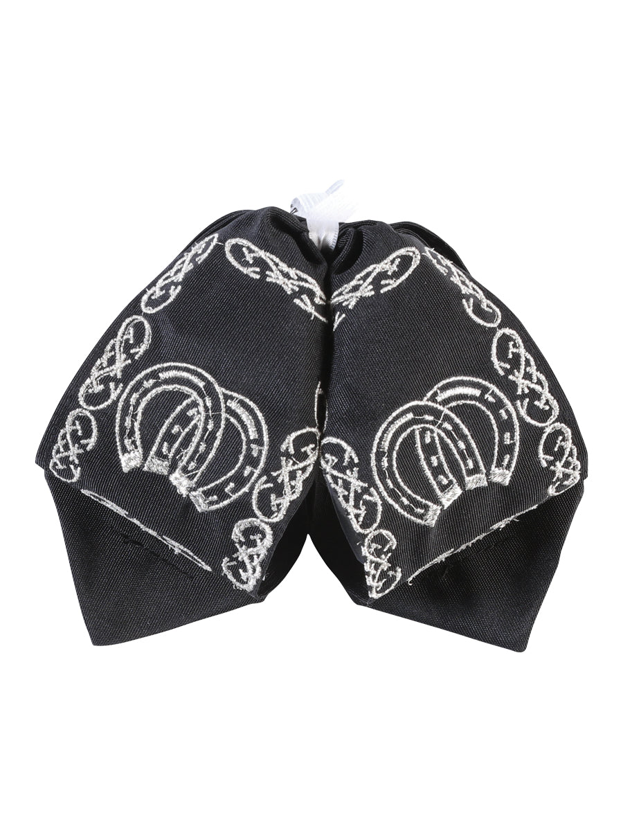 Pajarita Charro Mexicana para Niños Poliéster Negro/Dorado