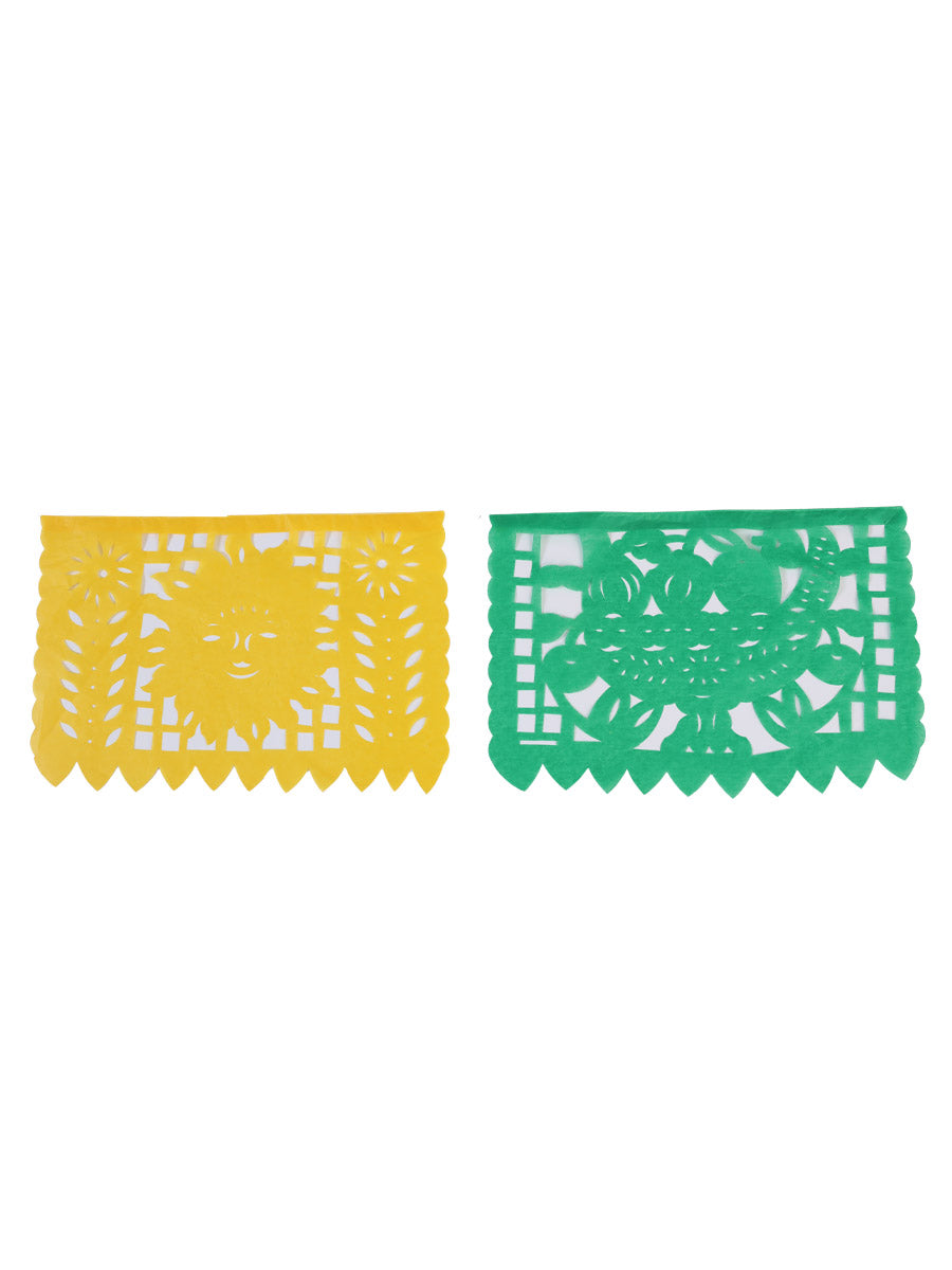 Decorative Papel Picado Mexican Figures Paper Multicolor
