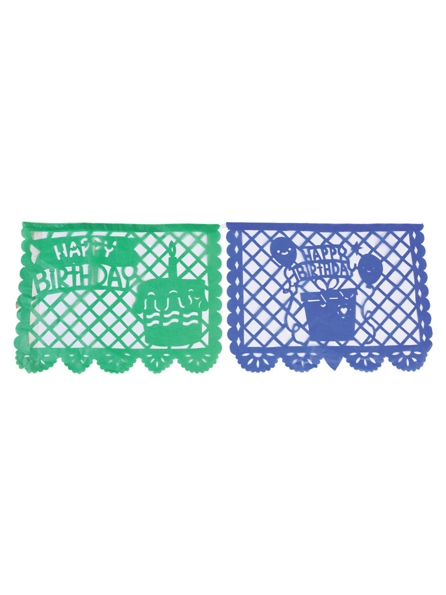 Decorative Papel Picado Happy Birthday Paper Multicolor