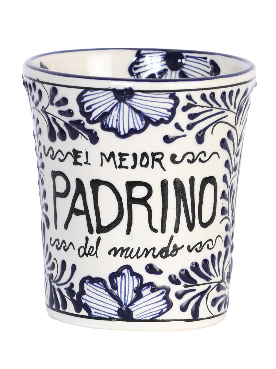 Taza de Café Decorativa Artesanal Padrino Talavera Azul