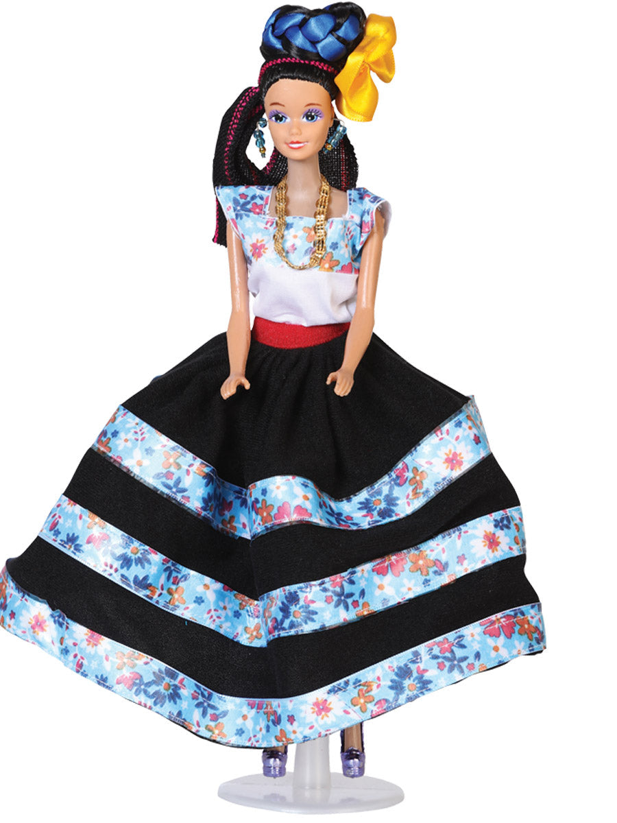 Mexican Decorative Doll Michoacan State Multicolor