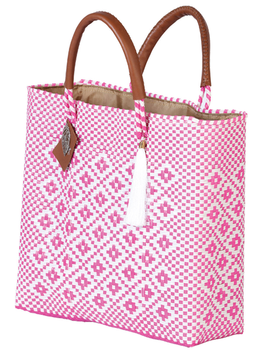 Artisanal Handbag 100% Polyethylene Pink