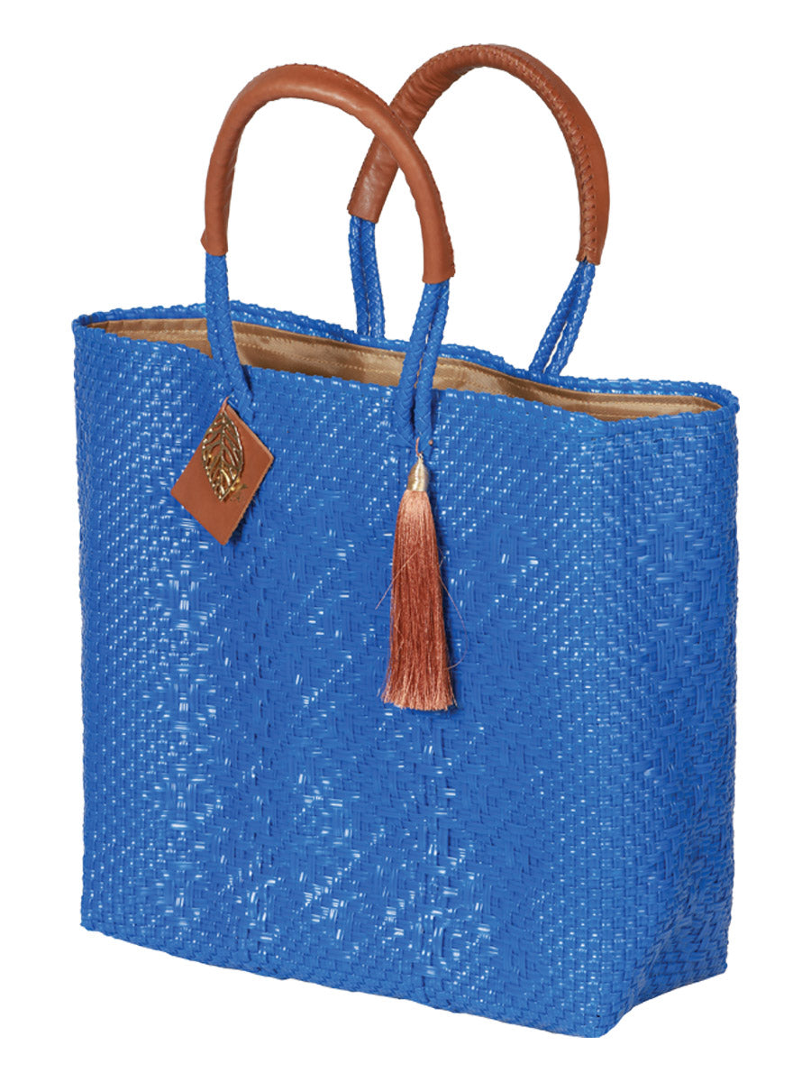 Artisanal Handbag 100% Polyethylene Royal Blue