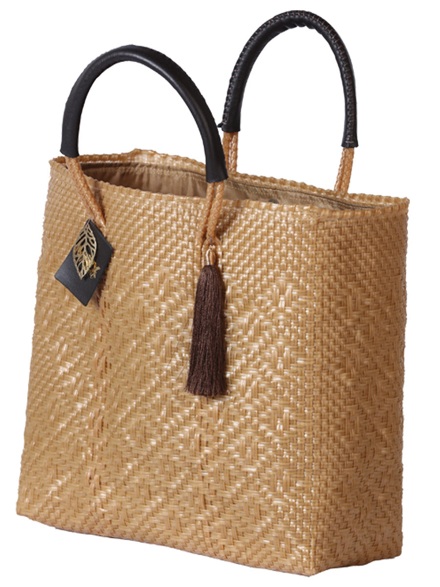 Bolso Artesanal 100% Polietileno Marrón
