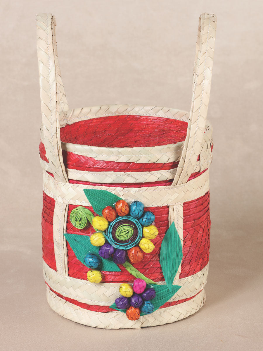 Handmade Organizer Palma Hand Made Flower Multicolor