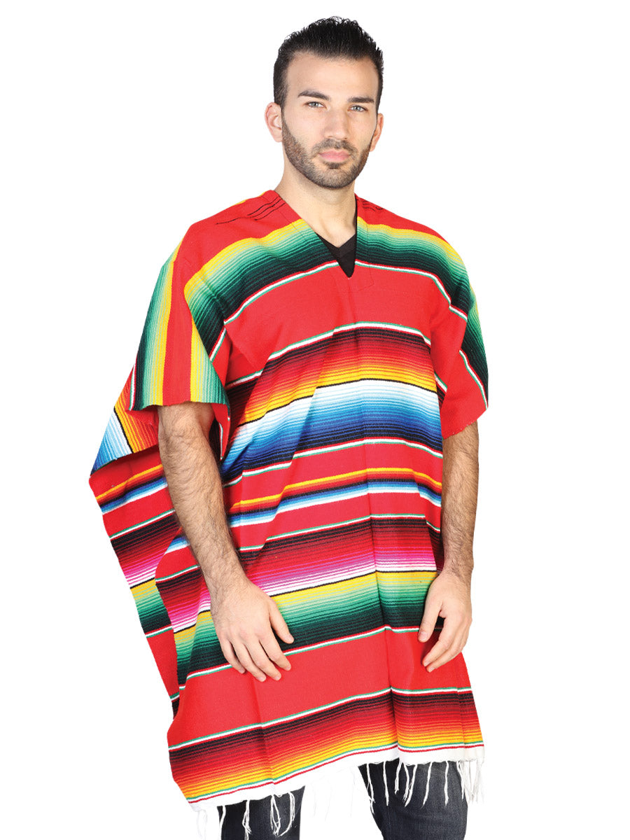 Mexican Artisanal Poncho 100 Acrylan Multicolor