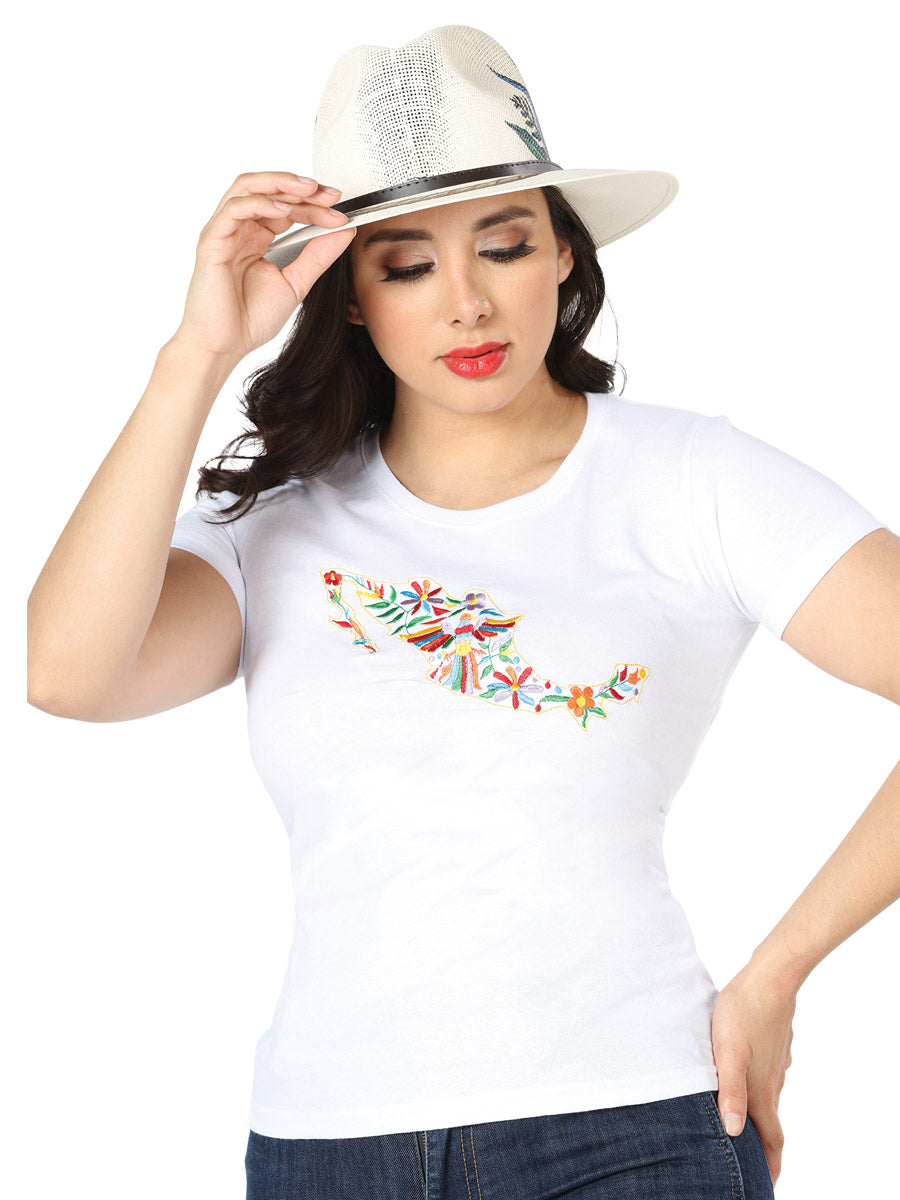 Artisanal Embroidered T-Shirt White Mexico