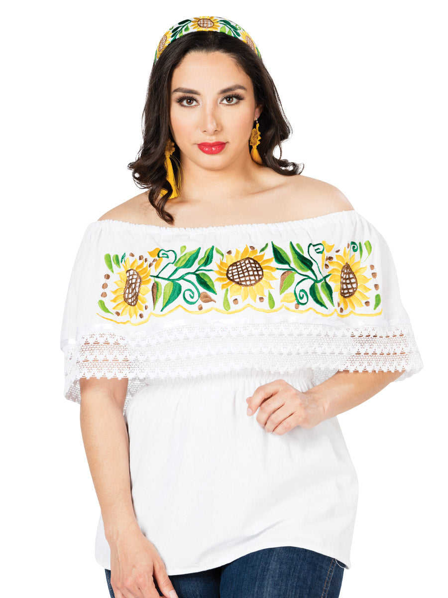 Artisanal Embroidered Blouse 100% Cotton White