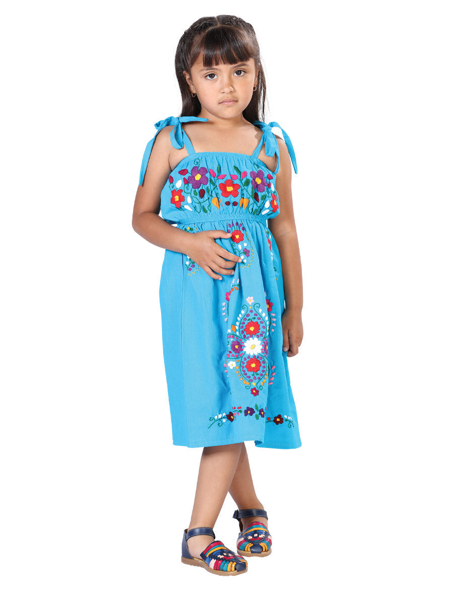 Artisanal Mexican Dress Blue