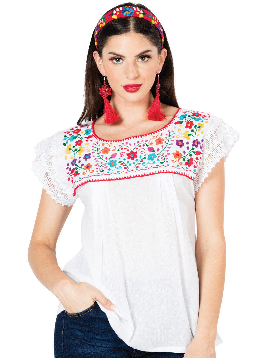 Artisanal Embroidered Blouse Cotton White
