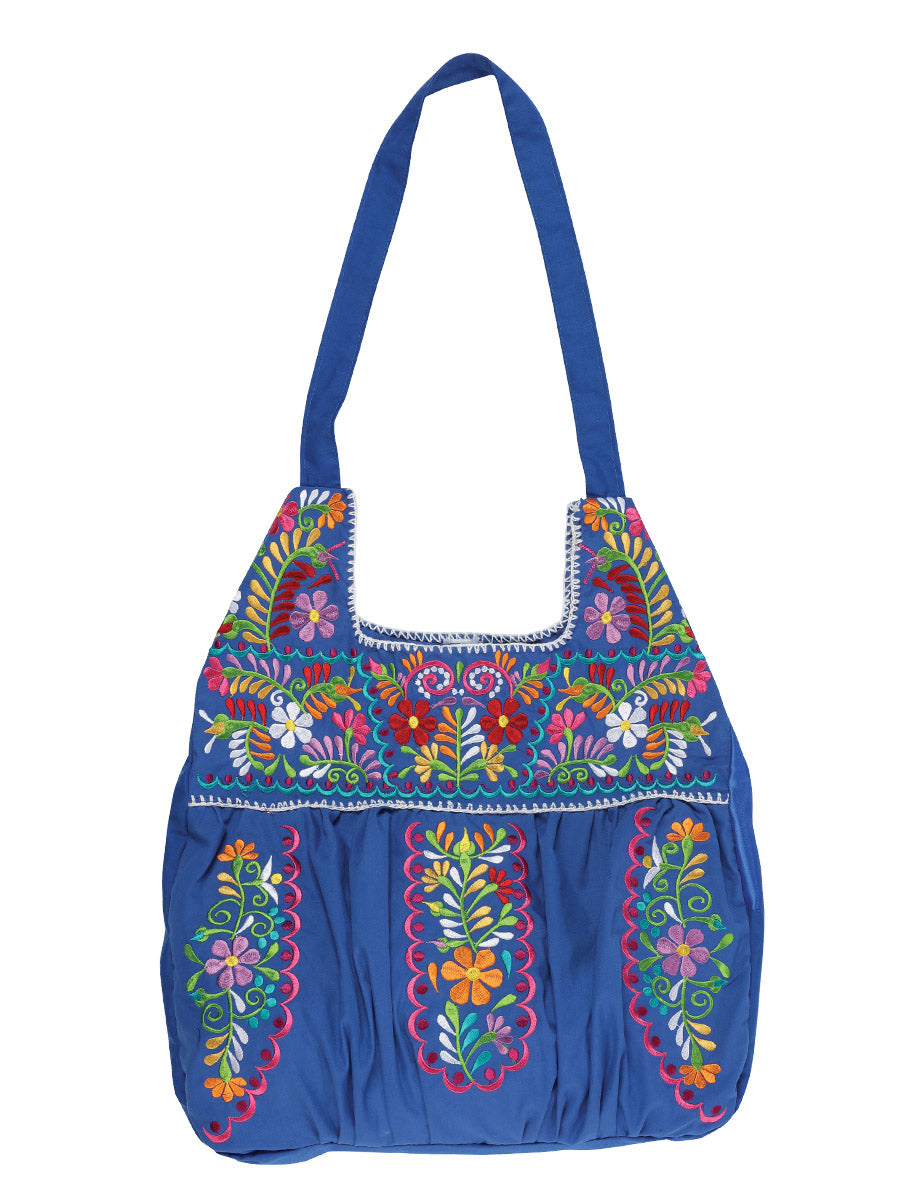 Artisanal - Embroidered Cloth Bag - Blue