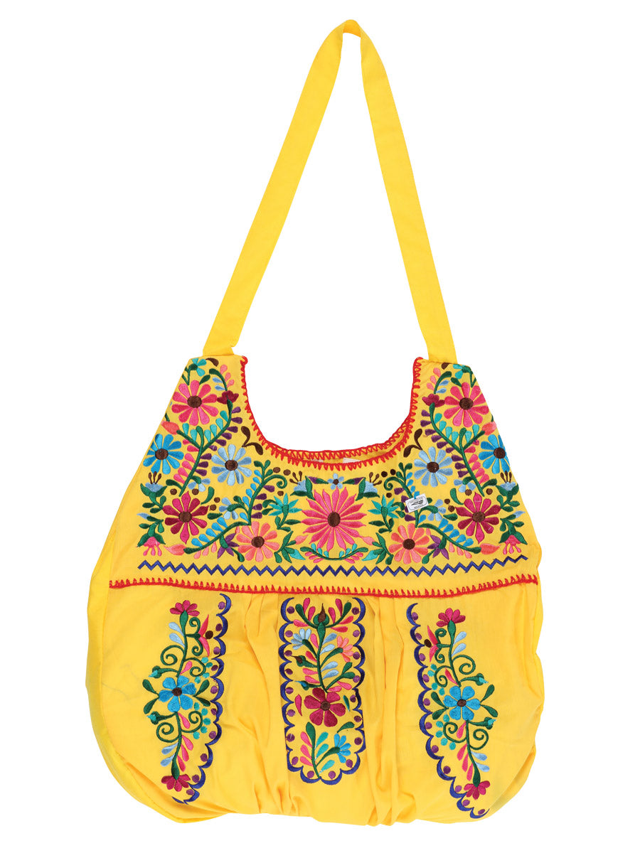 Artisanal - Embroidered Cloth Bag - Yellow