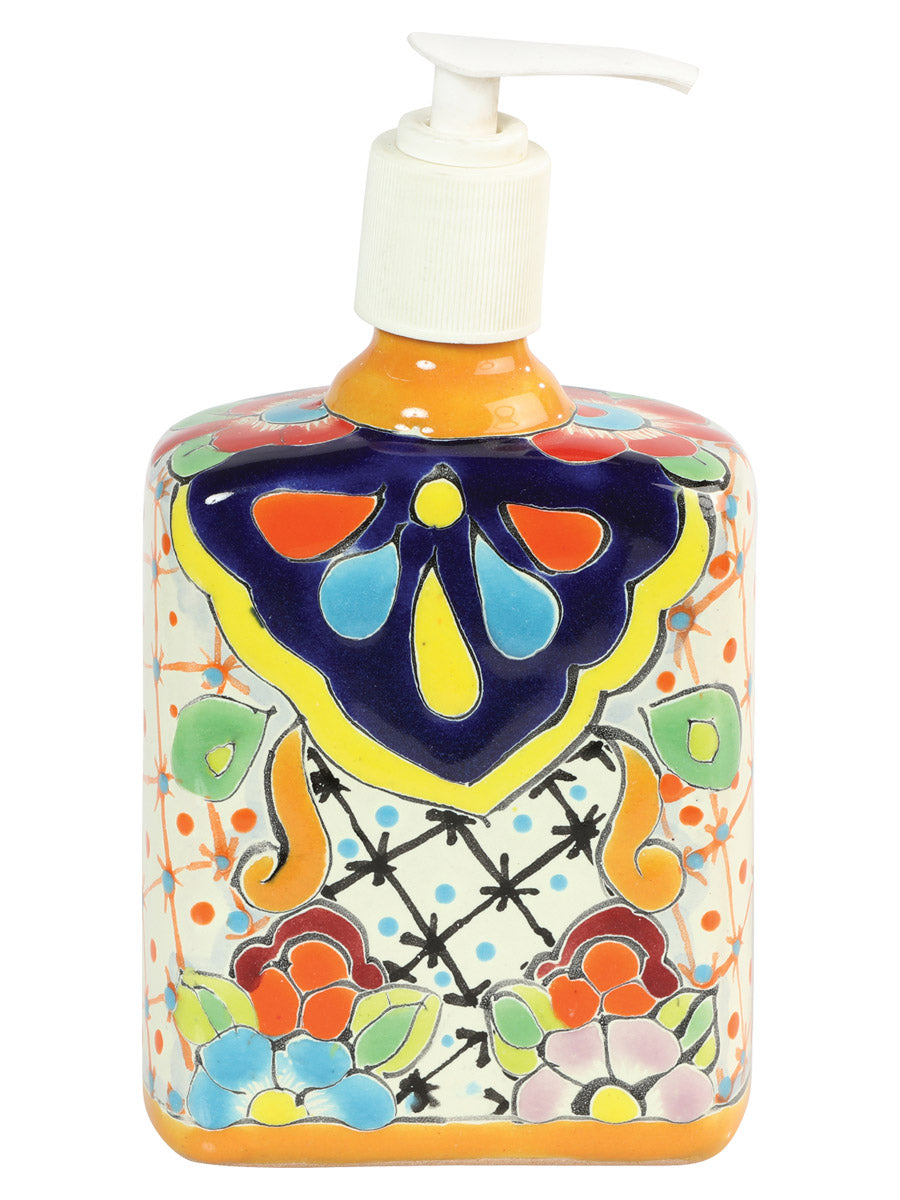 Artisanal Decorative Soap Dispenser Talavera Multicolor Mod. 603334