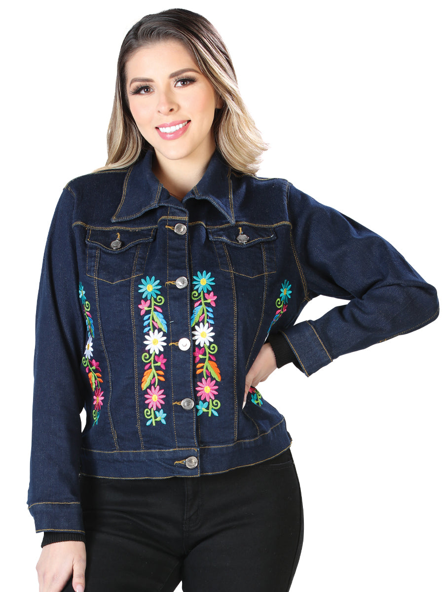 Artisanal Embroidered Jacket Blue