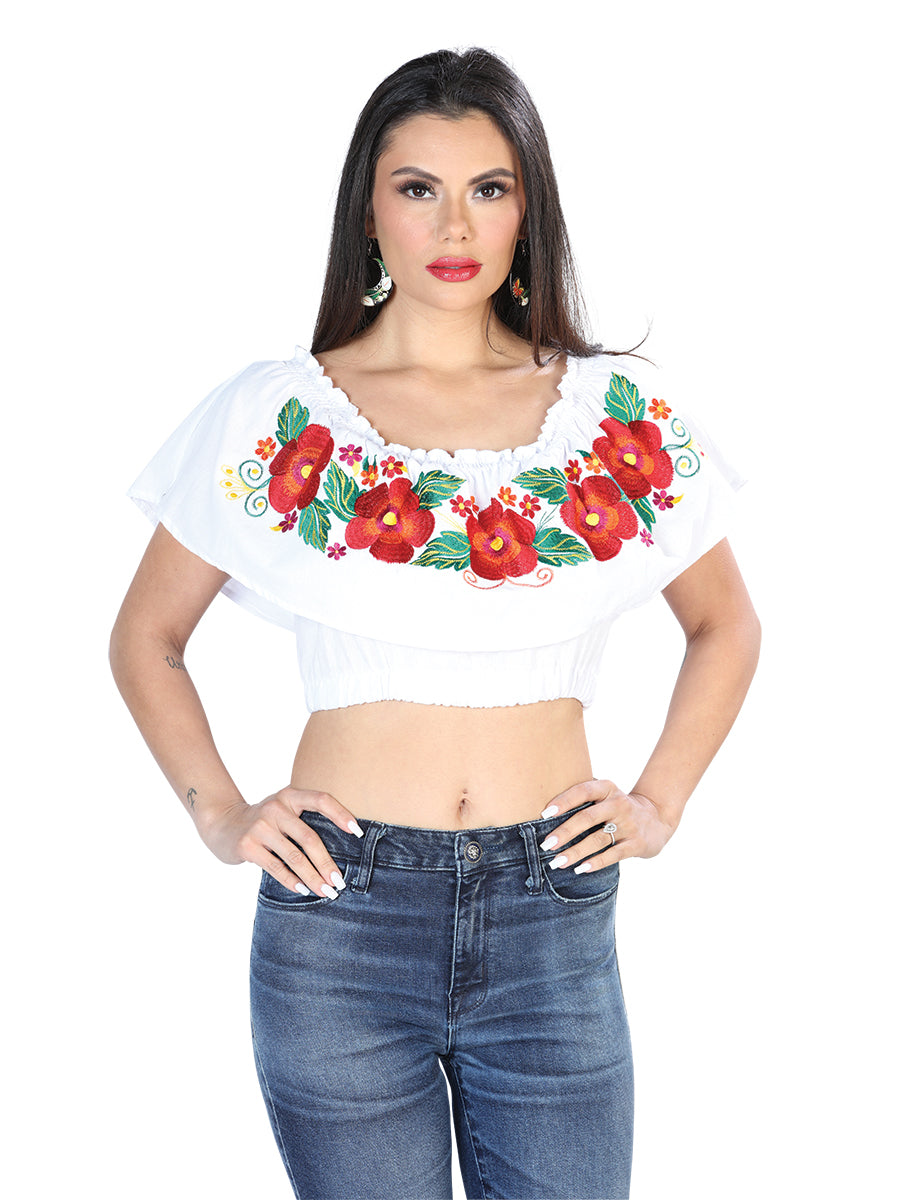 Artisanal Embroidered Blouse Cotton White