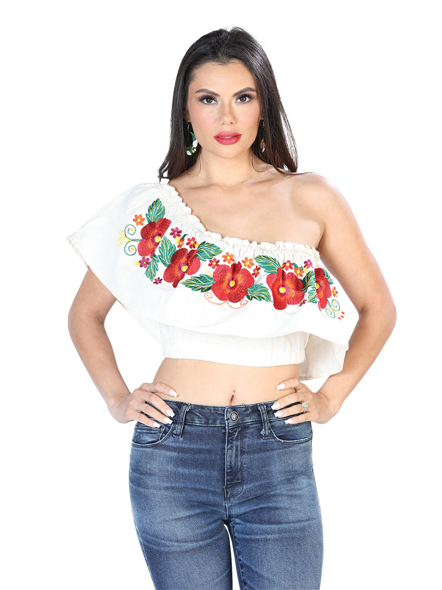 Artisanal Embroidered Blouse Cotton White
