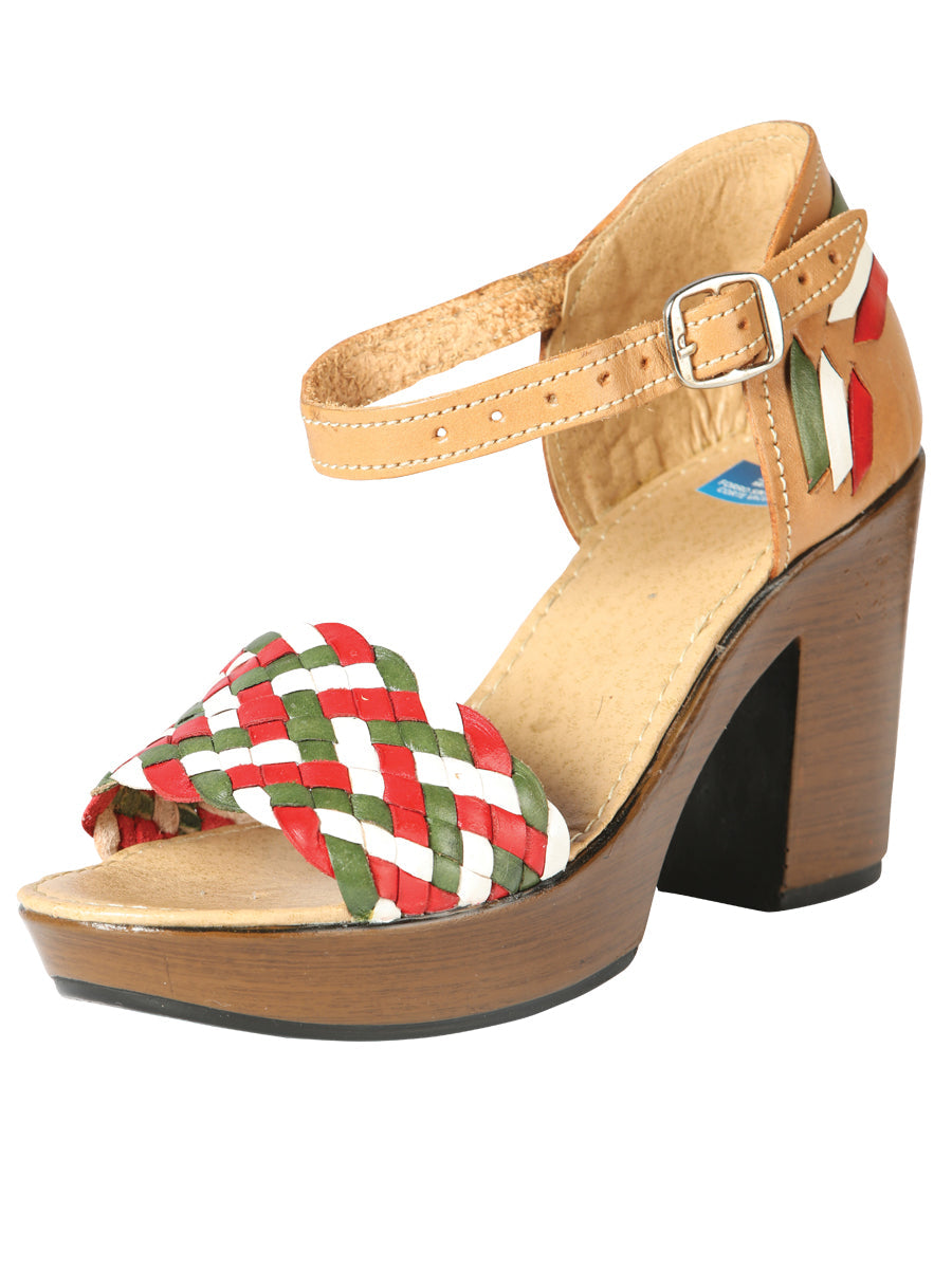 Mexican Artisanal Sandals Leather Tricolor