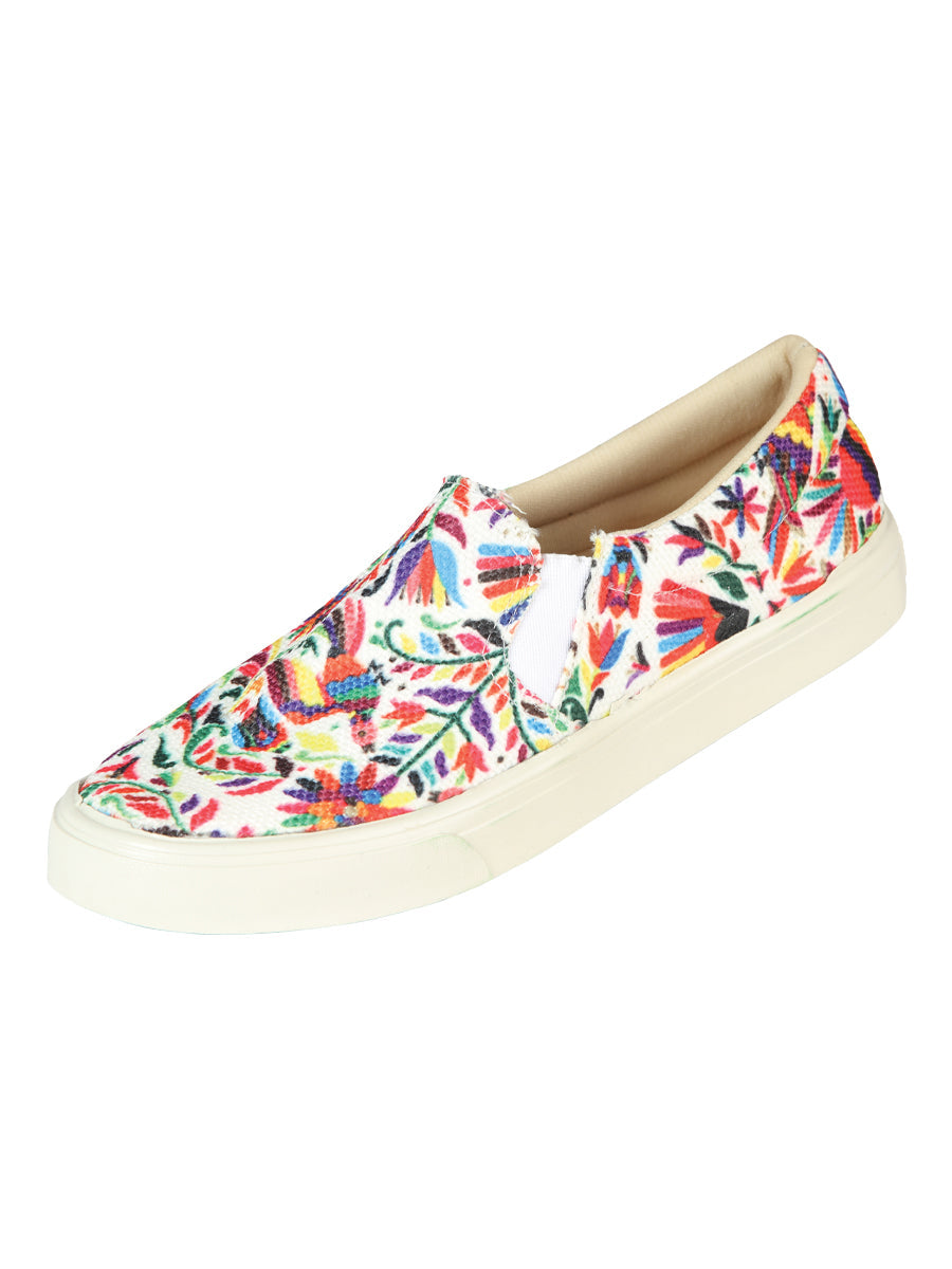 Artisanal Tennis Mod Alebrijes Cotton 50%, Polyester 50% White