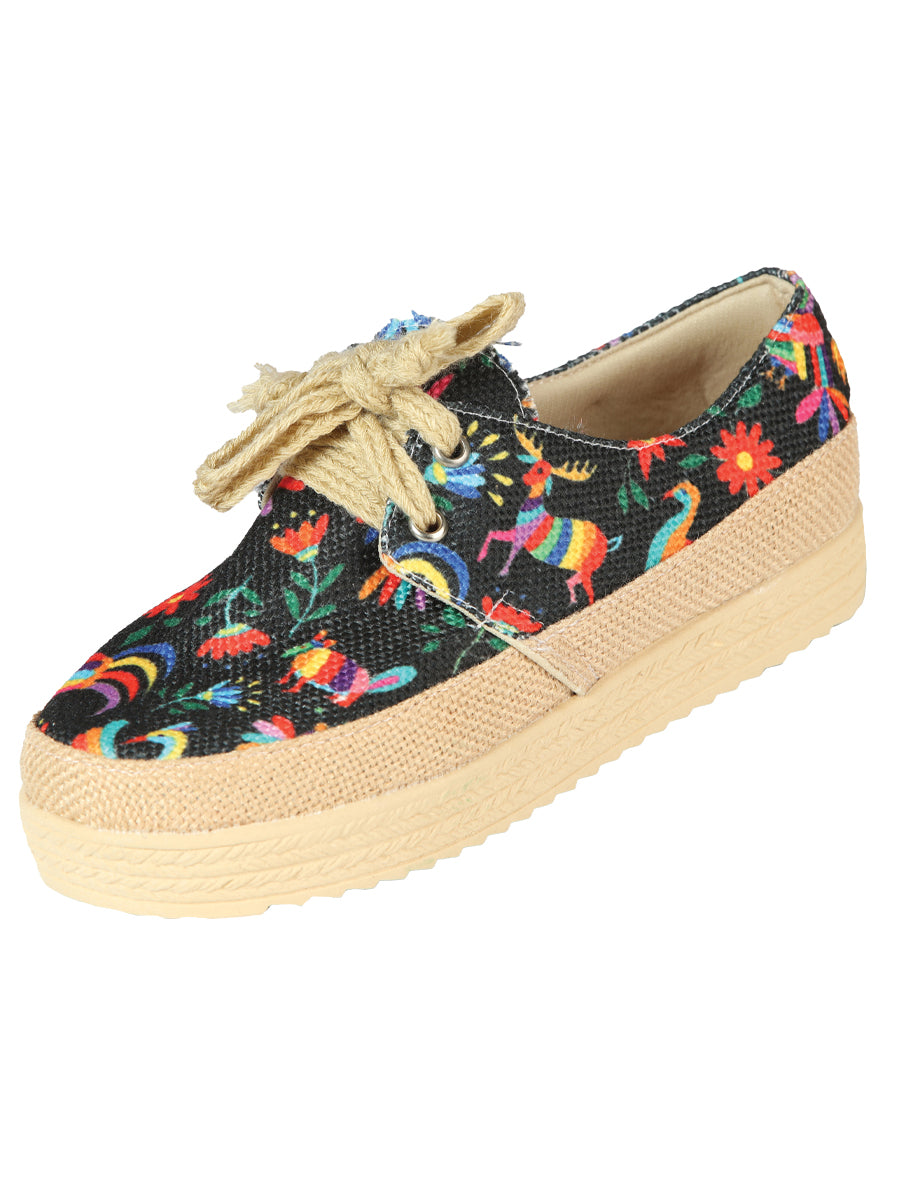 Artisanal Tennis Mod Alebrijes Cotton 50%, Polyester 50% Multicolor